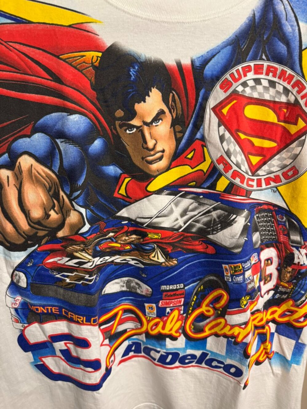 RARE Vintage Dale Earnhardt Jr. Superman Racing #3 Men's Size Large T-Shirt - Picture 3 of 8